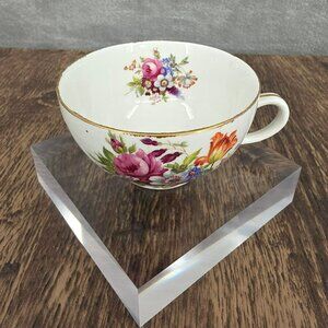 SGK Mini Teacup Made in Occupied Japan Vintage Colorful Floral Porcelain Gold